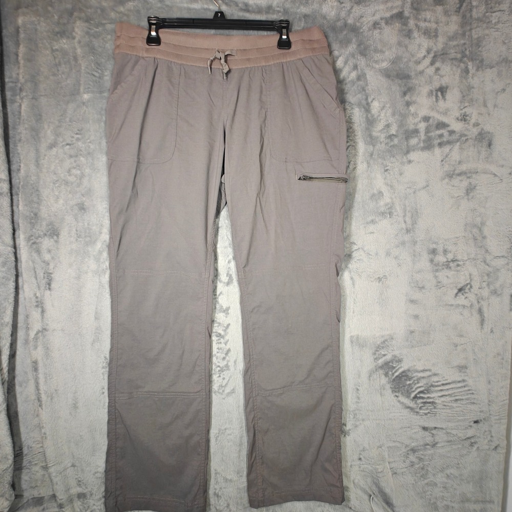 Duluth Trading Co Cargo Pants Womens 14x31 Gray Elastic Waist Hiking Outdoor